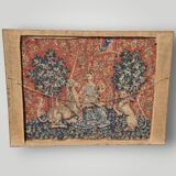 Tapisserie au point de croix vintage « La Dame à la Licorne », reproduction médiévale