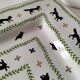 Large square dish RB Bernarda with animal decoration.