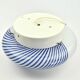 Vintage Murano glass cobalt blue swirl flush mount