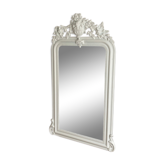 Mirror with decorated pediment 125x75cm late 19th century