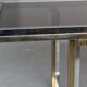 Table vintage 1970 métal chromé et verre