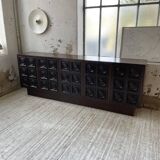 Brutalist sideboard attributed to De Coene 70s