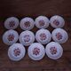 11 Moulin des Loups rose bouquet soup plates