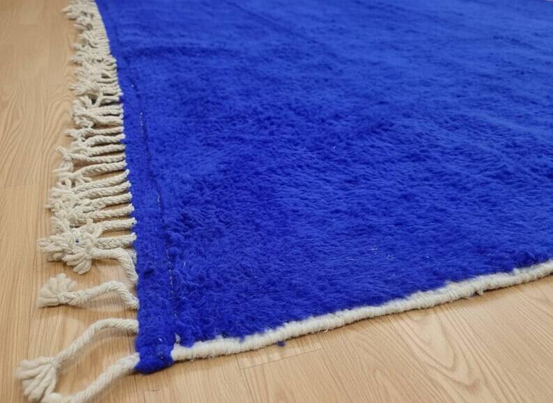 Handmade blue wool Berber rug 200cmx300cm