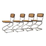Set of four chairs, Bauhaus design, 1960s, production: Italy