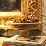 Italian 19th Century Neoclassical Marble Bowl on Pedestal or Tazza Centerpiece