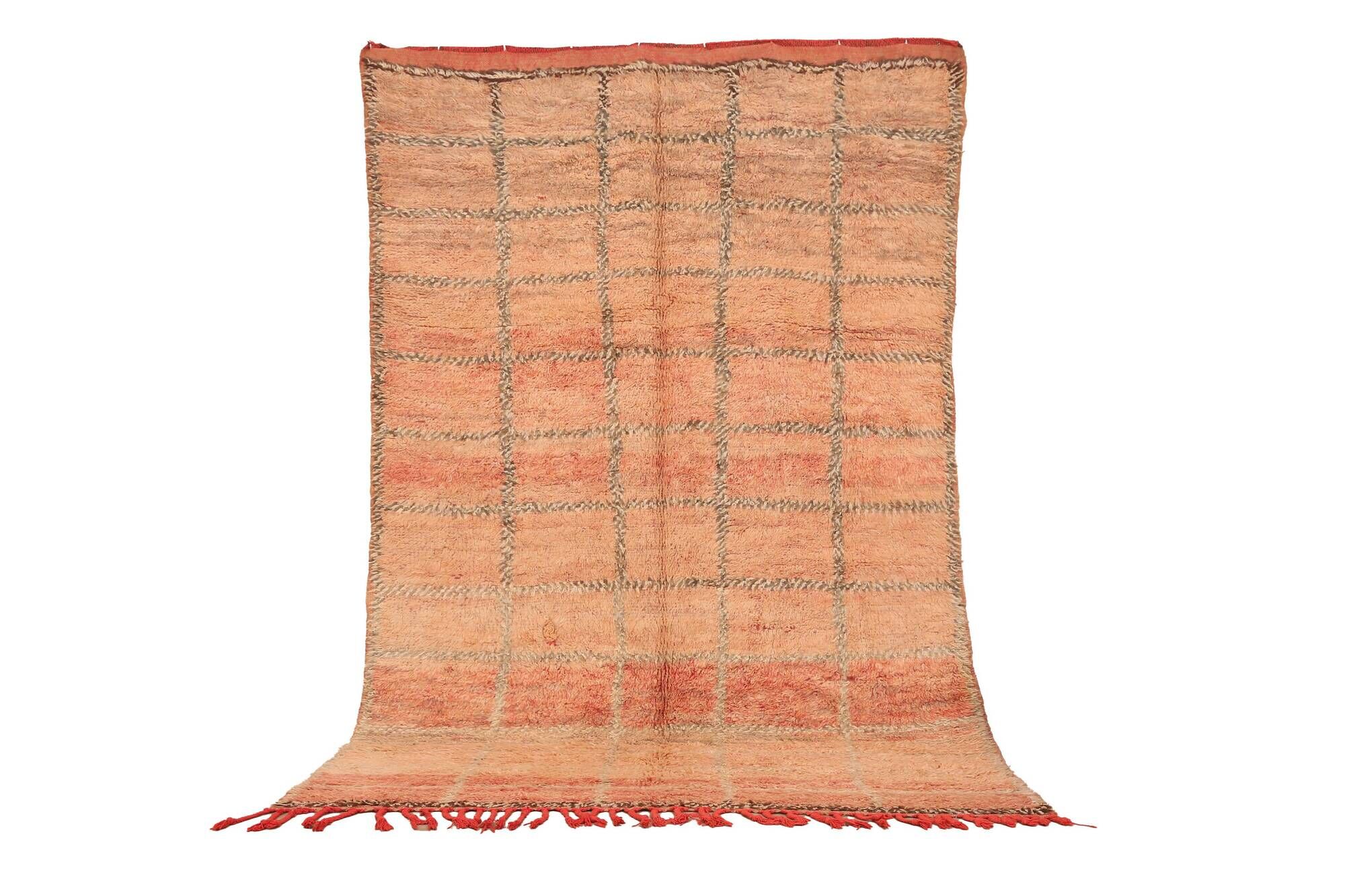 Peach Vintage Moroccan Rug 175 x 285 cm, Berber Wool Rug Handmade, Boho Rug