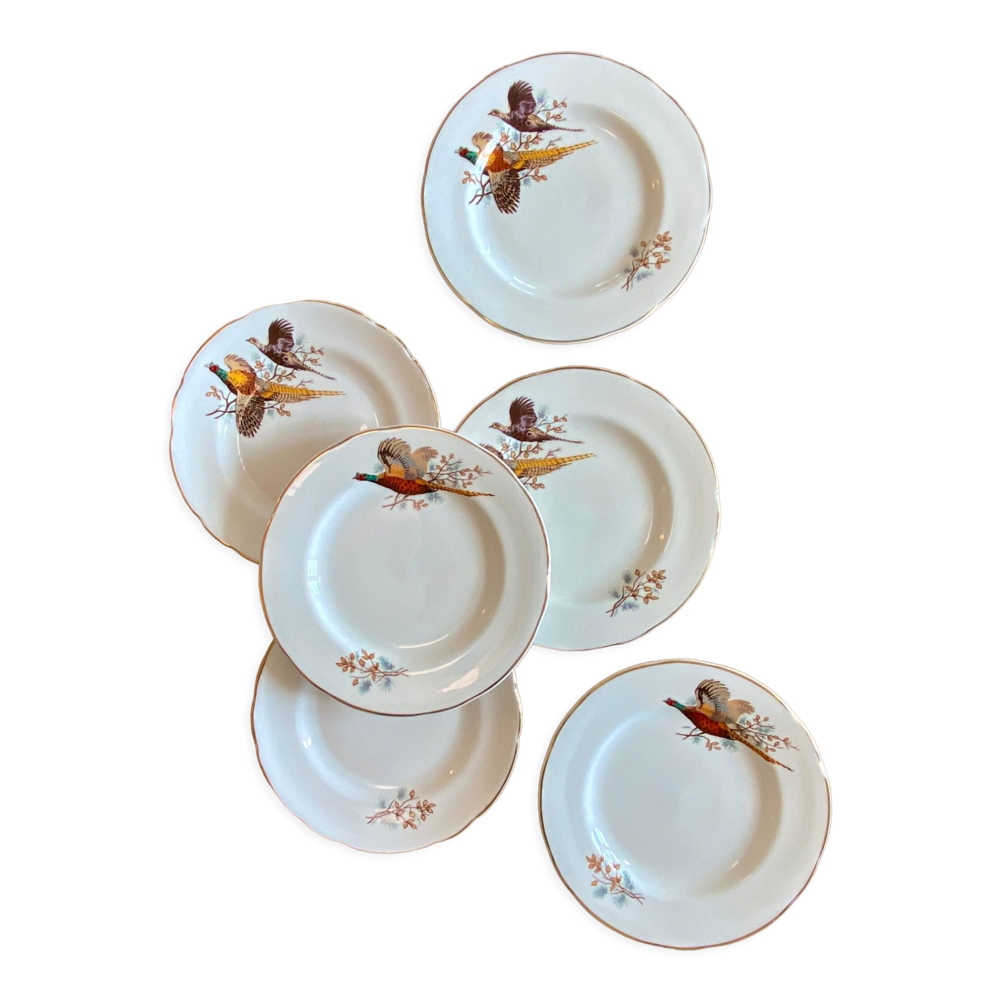 Set of 6 vintage dessert plates