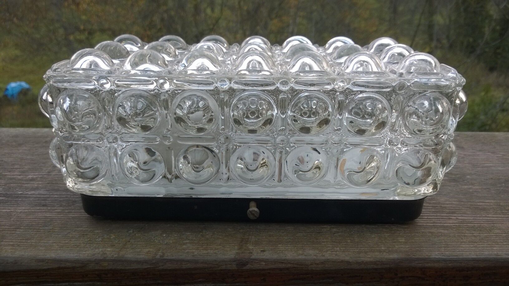 1970 bubbled glass wall light