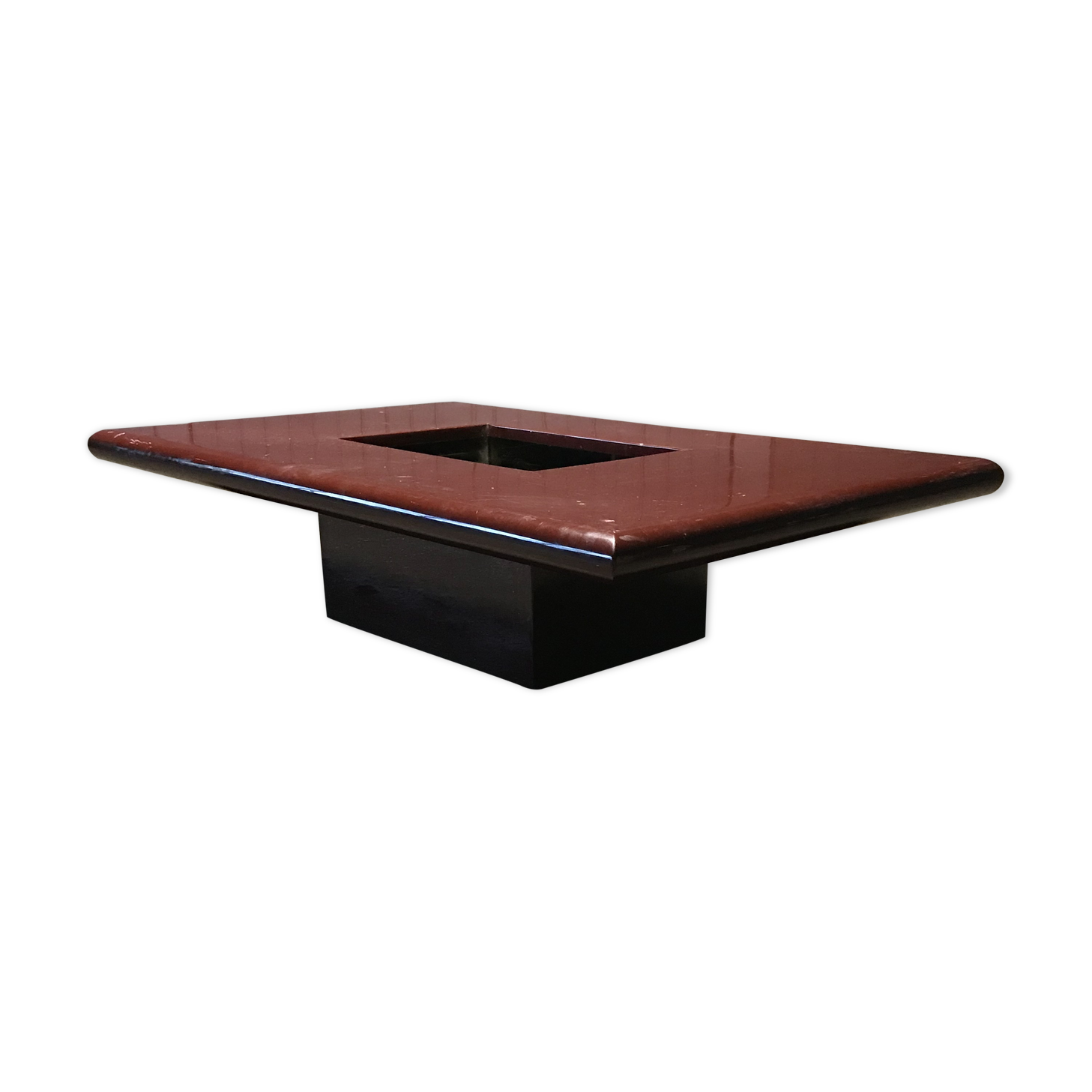 Table basse de Jean Claude mahey, laque, 1970, design vintage