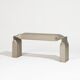 "Tube stool" bench in galvanized steel