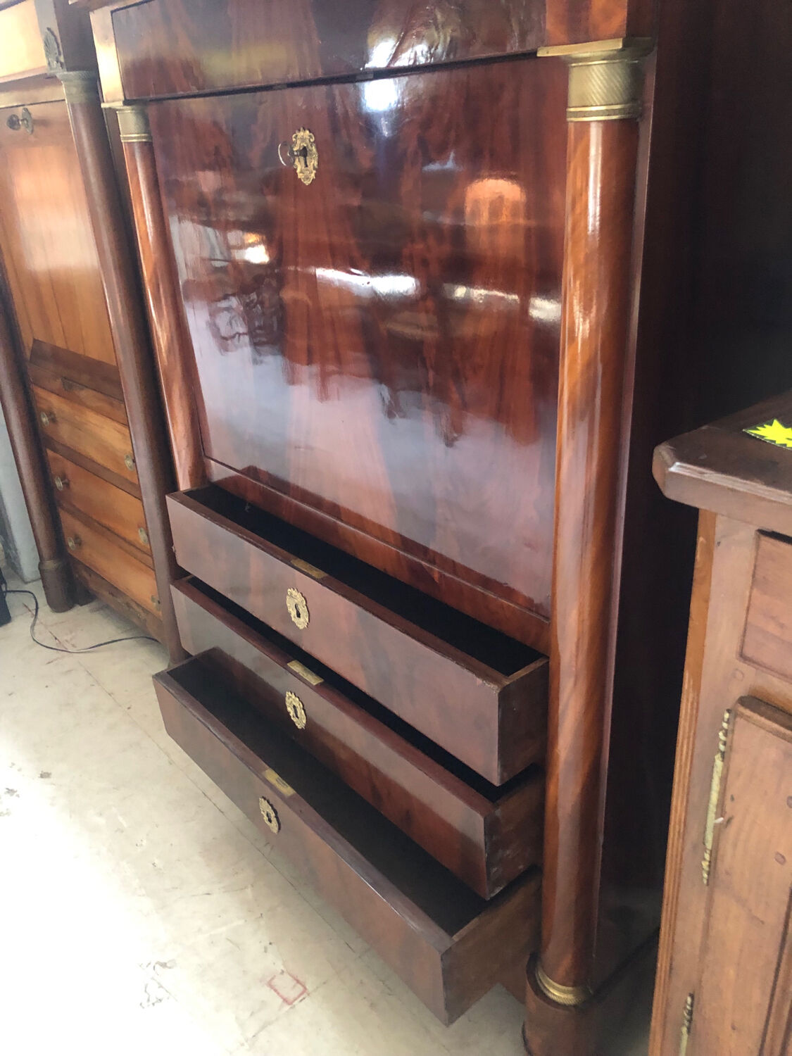 Secretary mahogany empire