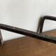 Paire de chenets en fer battu 1960