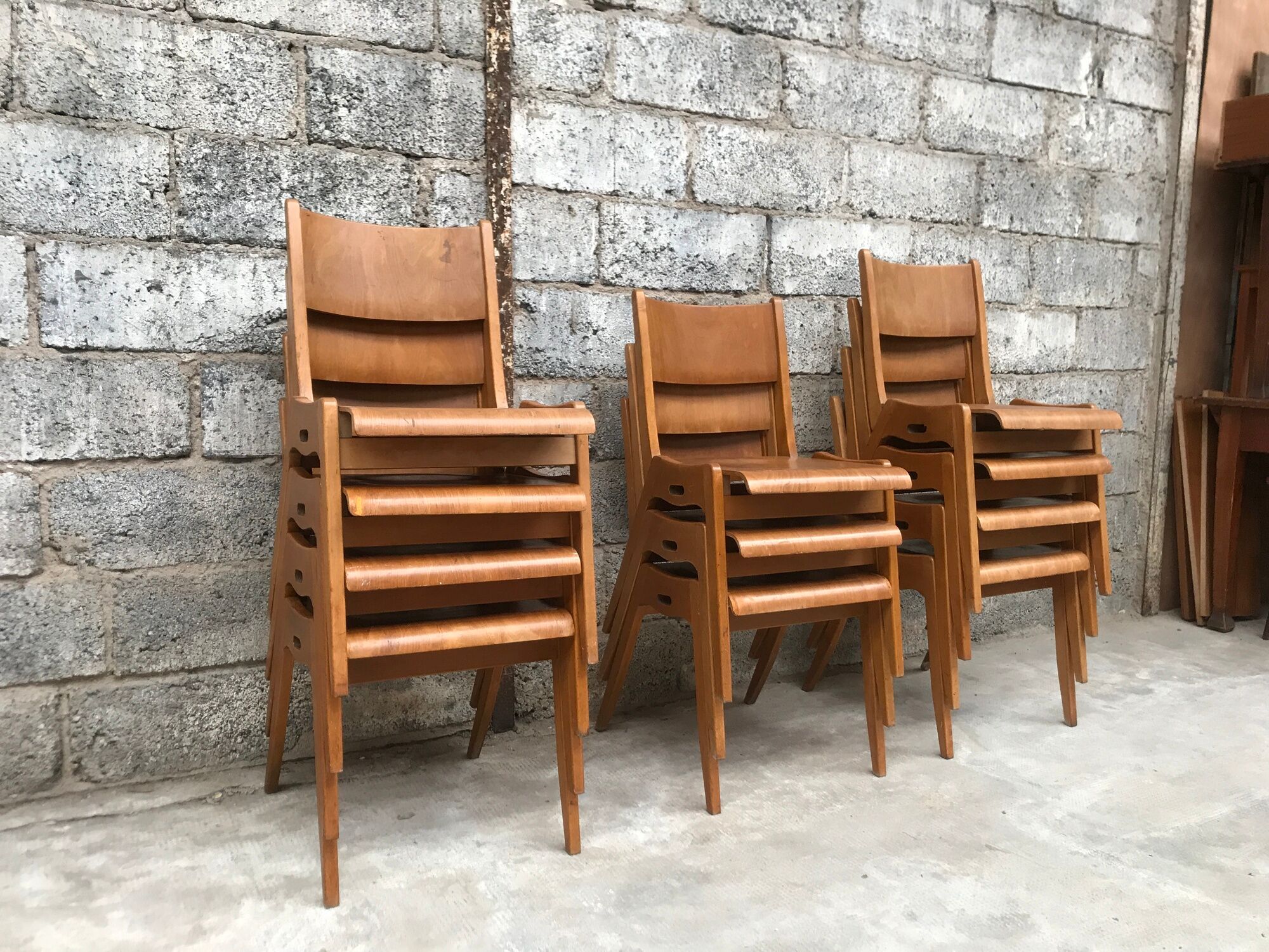 Series of 11 chairs 1950/1960