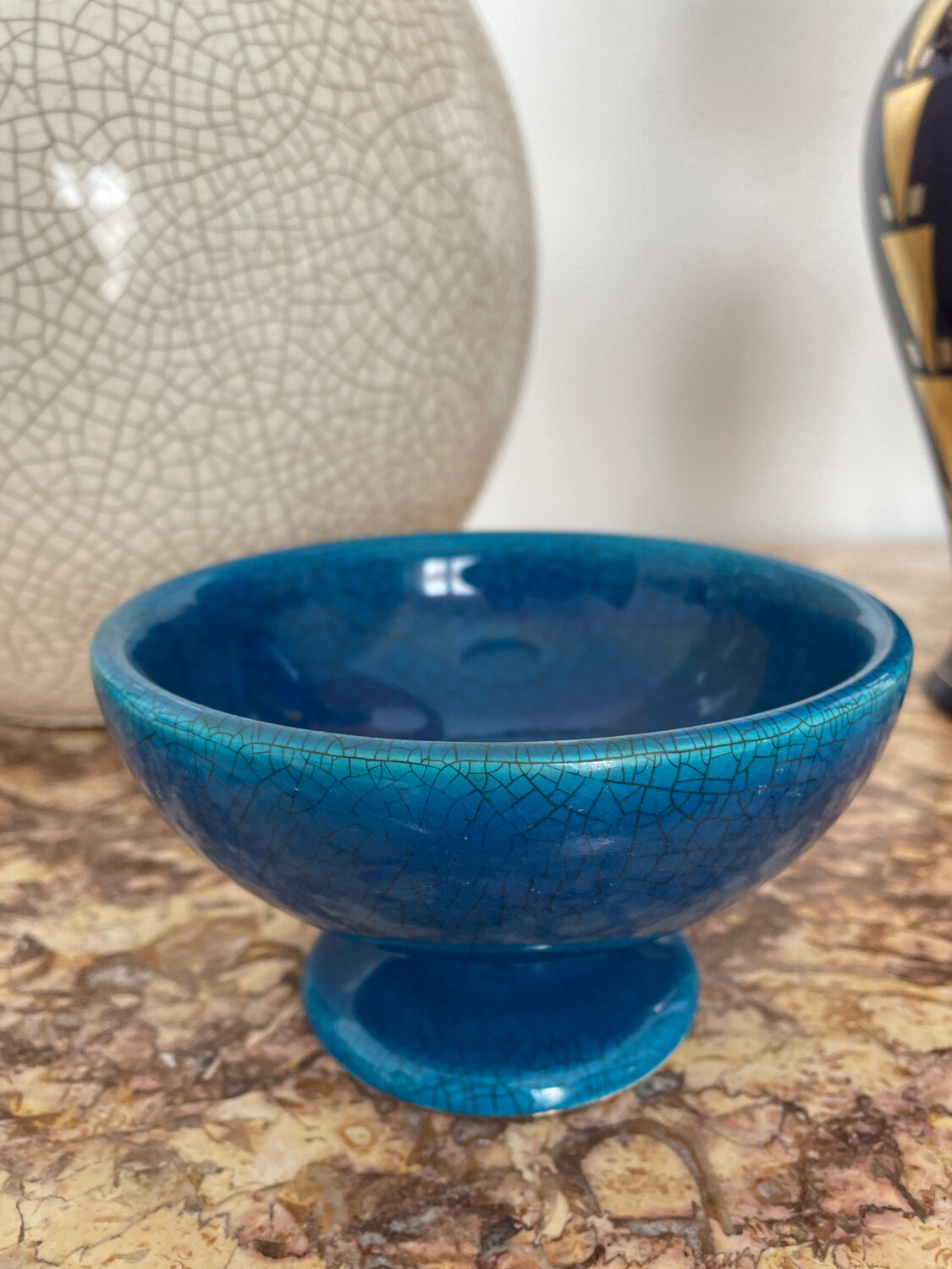 Art Deco cracked ceramic cup