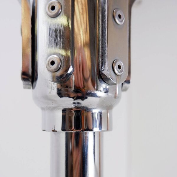 Porte-manteau vintage chromé avec porte-parapluies