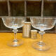 Pair of old champagne glasses