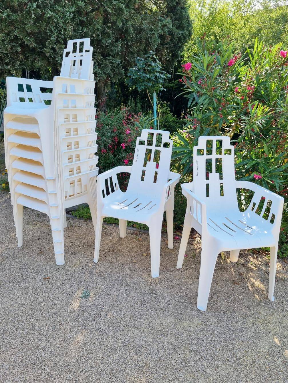 Stackable Plastic Boston Chair by Pierre Paulin for Henry Massonnet 1980s
