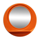 Vintage Italian Space Age round plastic mirror with shelf, 1970s