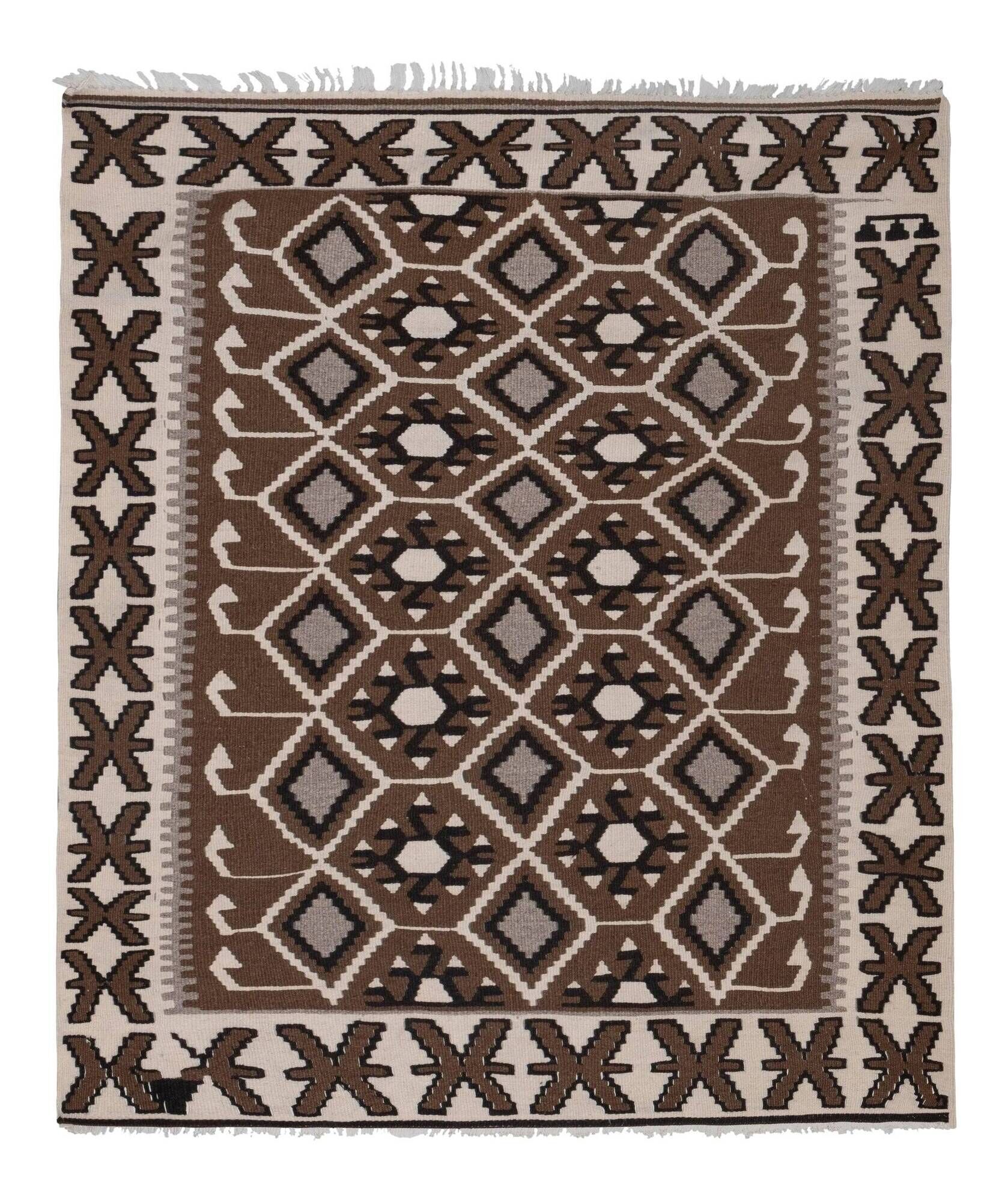 Vintage Turkish kilim, handwoven, 118x140 cm.