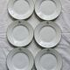 6 assiettes monogrammées anciennes en porcelaine de Limoges