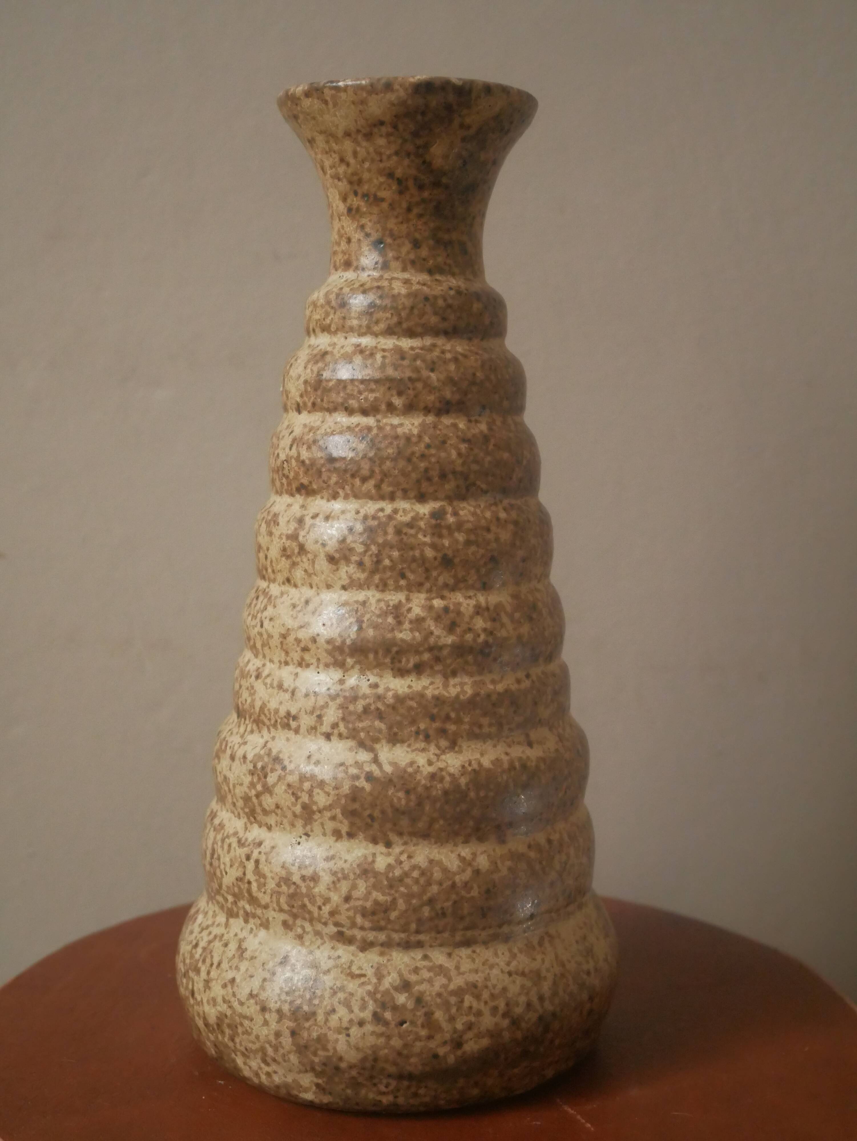 Ceramic soliflore vase handcrafted Scandinavian country decoration handmade pottery