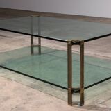 Table basse vintage en verre par Peter Ghyczy, modèle T24