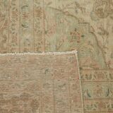 Hand-Knotted Persian One of a Kind 1970s 303 cm x 408 cm Beige Wool Carpet