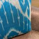 Vintage Uzbek Pillow, Boho Moroccan Decor, Handmade Silk Square Cushion