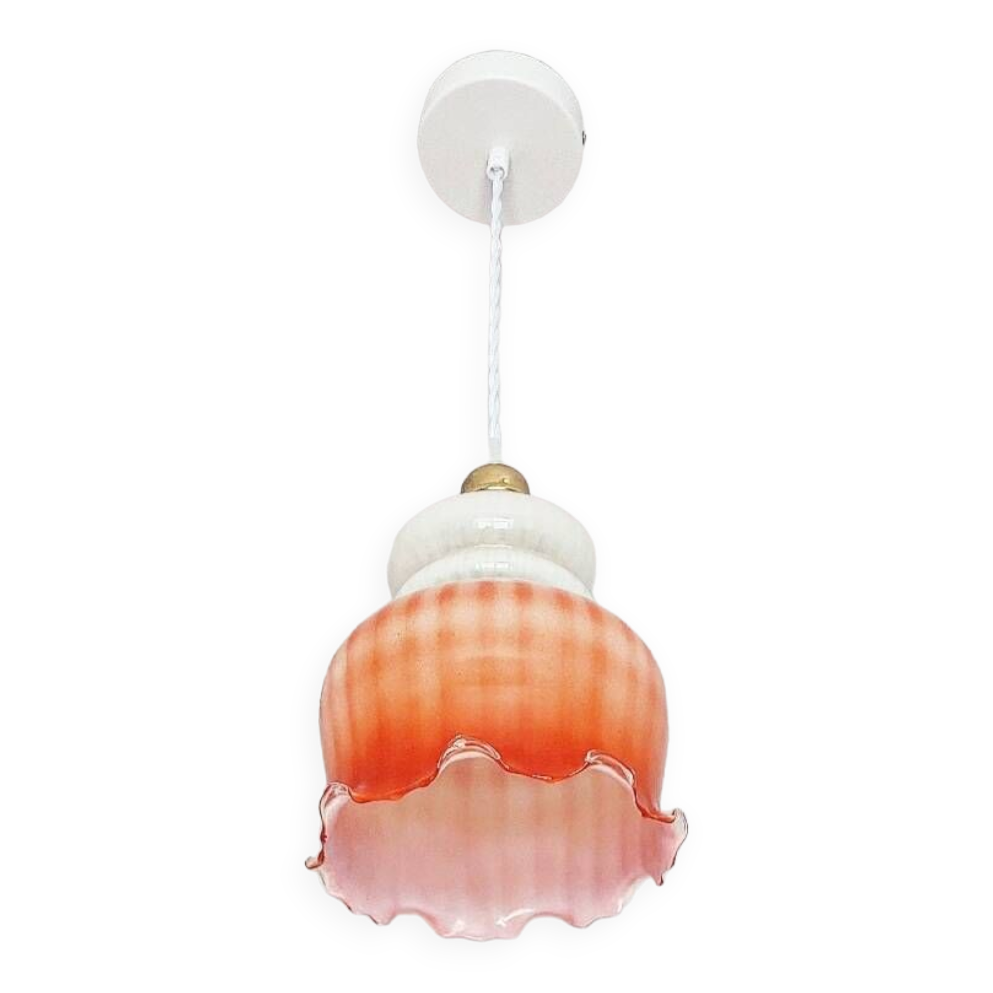 Vintage opaline pendant light