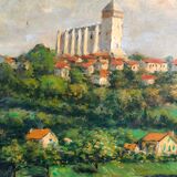 Oil on panel, twentieth century