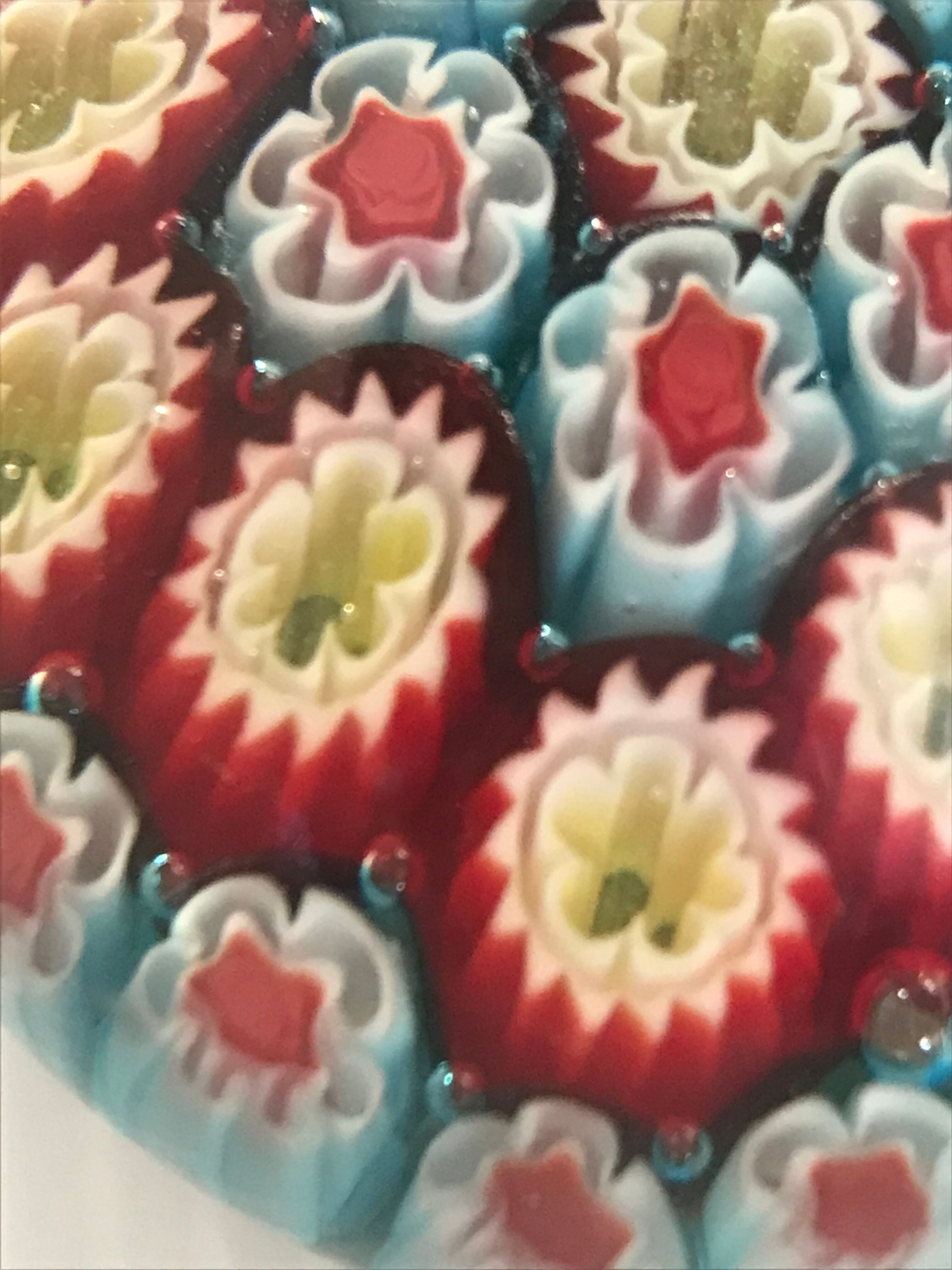 Millefiori Murano parchment paperweight