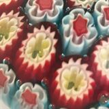 Millefiori Murano parchment paperweight