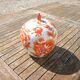 Antique Large Ginger Jar with Orange Floral Decor