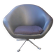Balloon Shell Armchair "EGG" 60/70 Scandinavian design by Karl Eric Klote for Overman