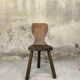 Vintage tripod chair made of solid wood.