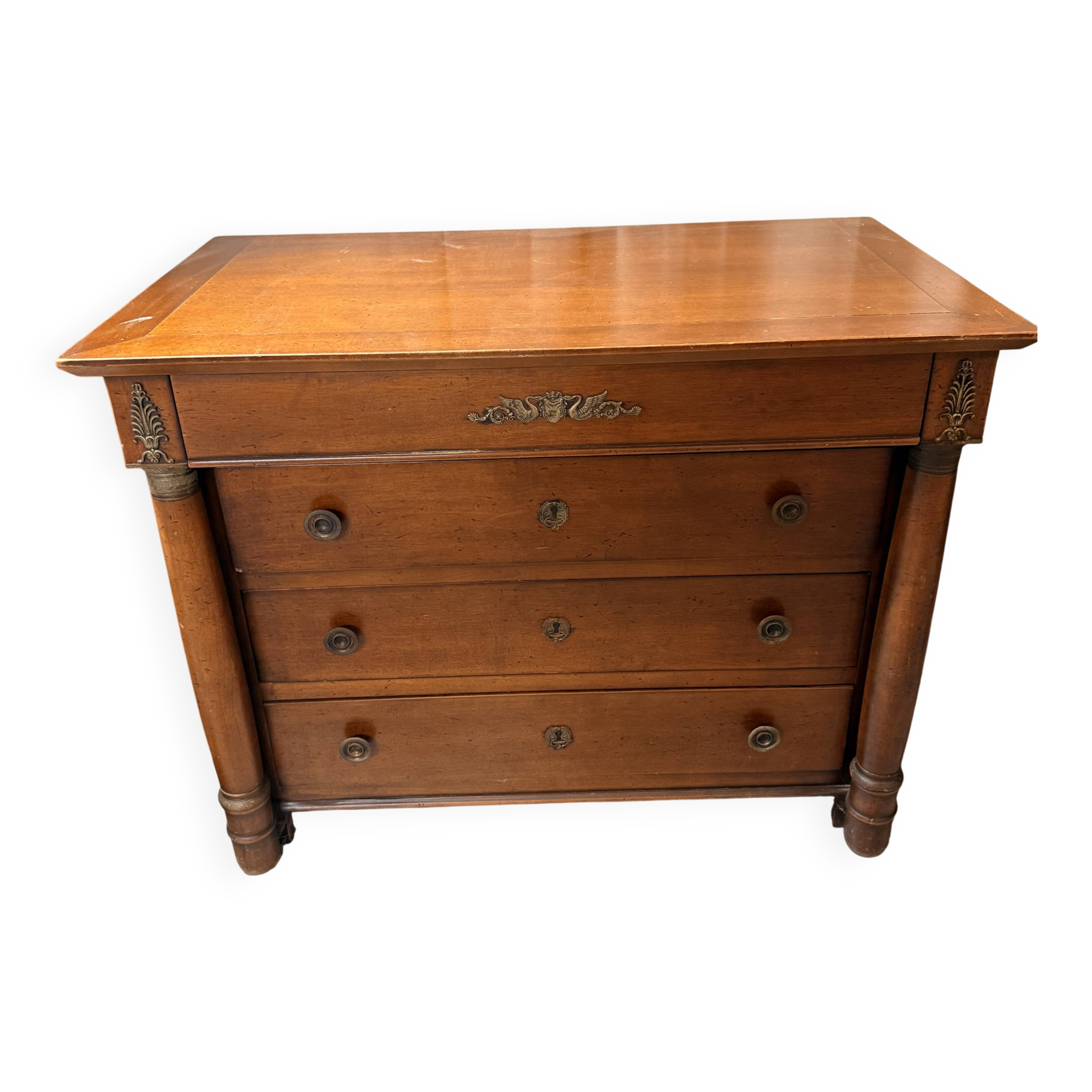 Louis-Philippe chest of drawers in cherry wood – 4 drawers