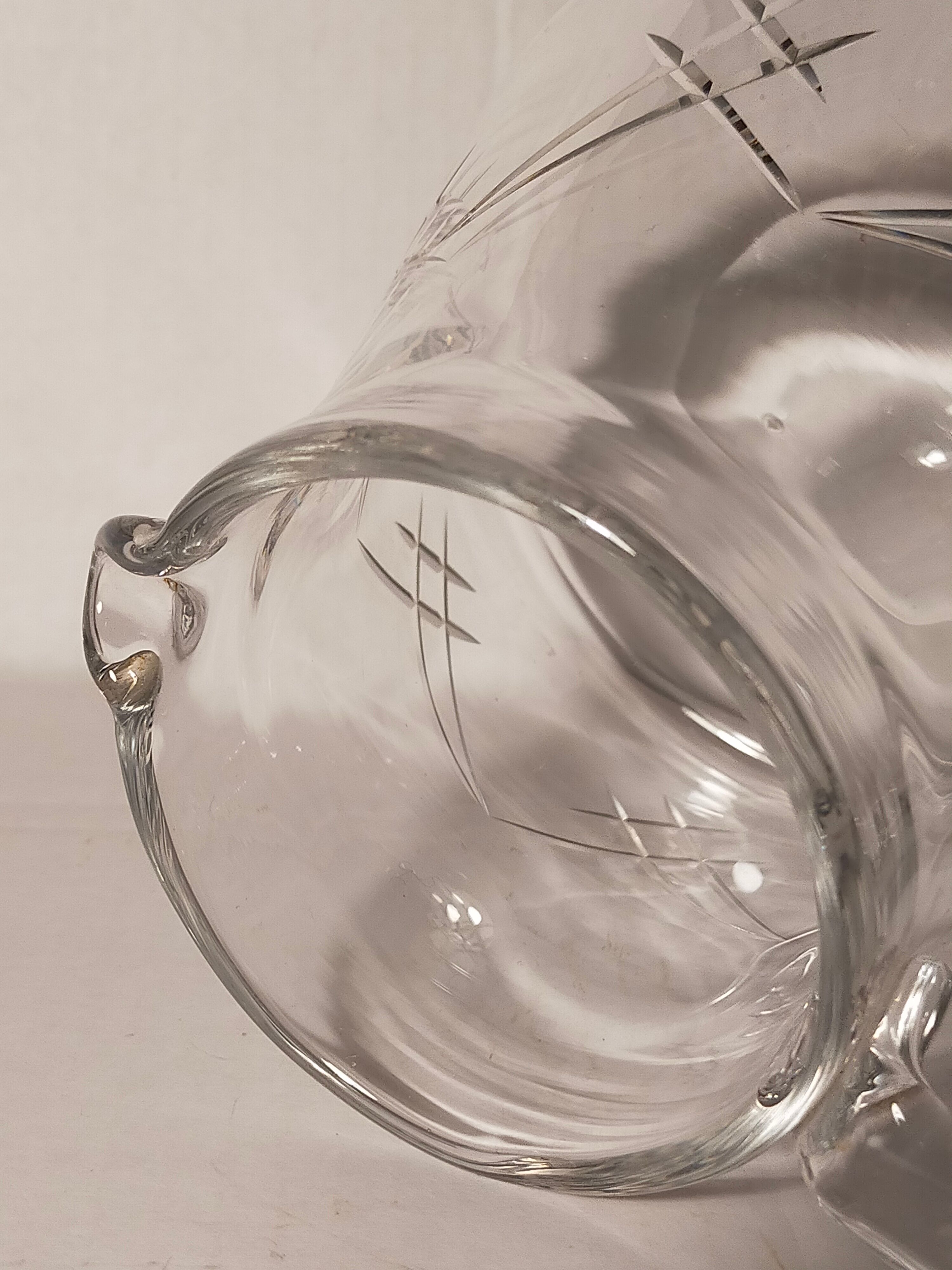 Crystal water pitcher early twentieth century