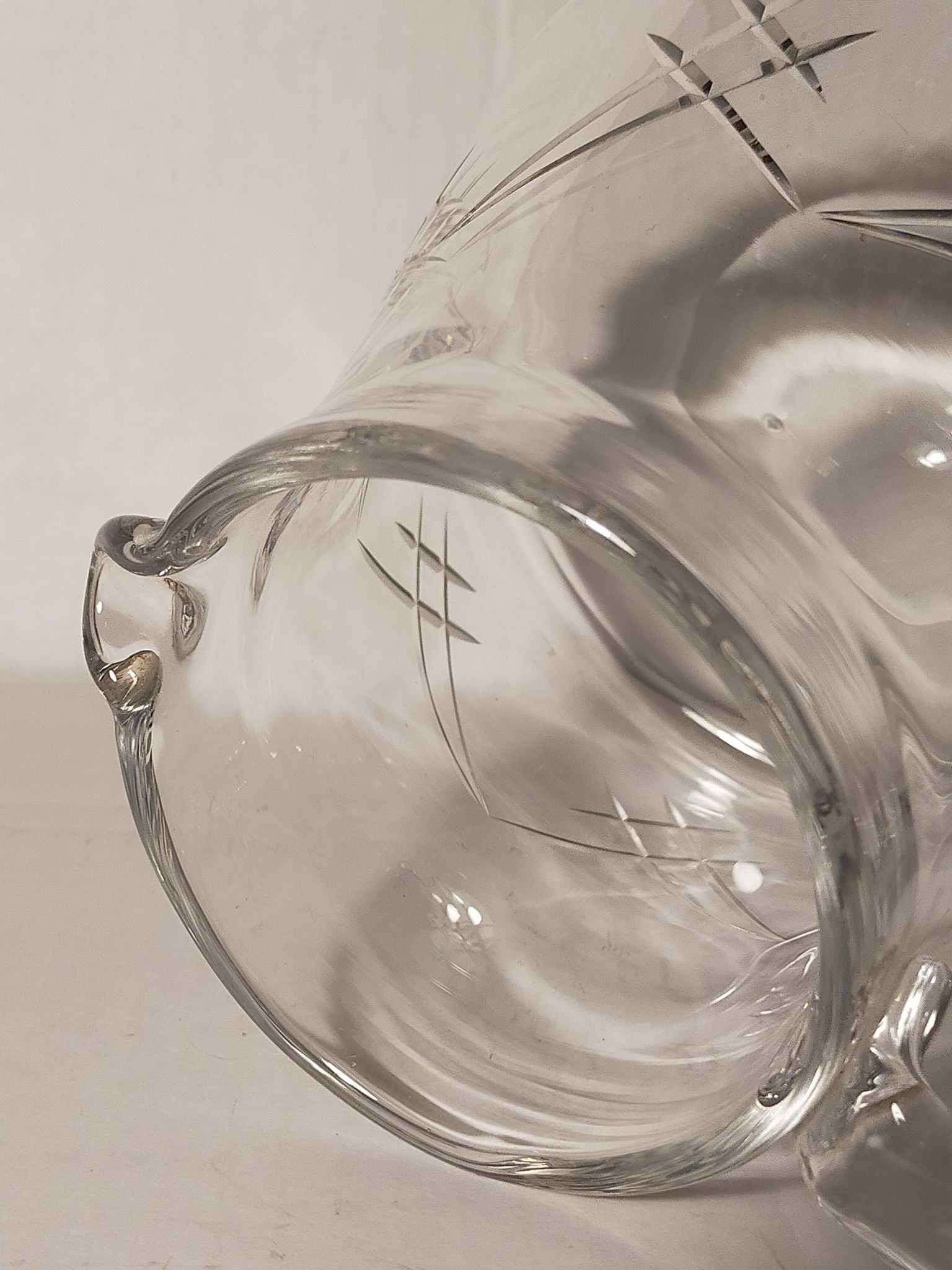 Crystal water pitcher early twentieth century