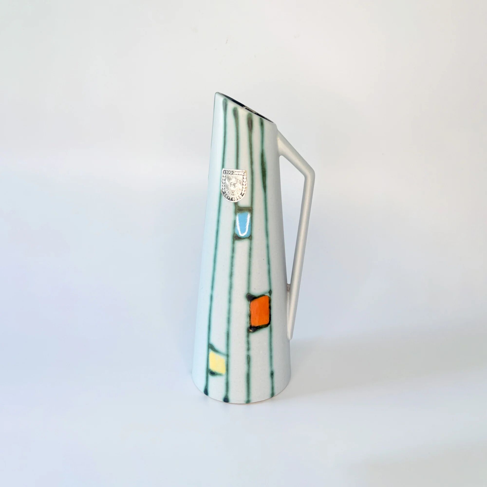 Mondrian ceramic vase | Germany 1950-60