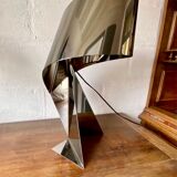Ribbon salon lamp design Claire Norcross limited edition chrome brown