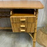 Louis Sognot rattan desk