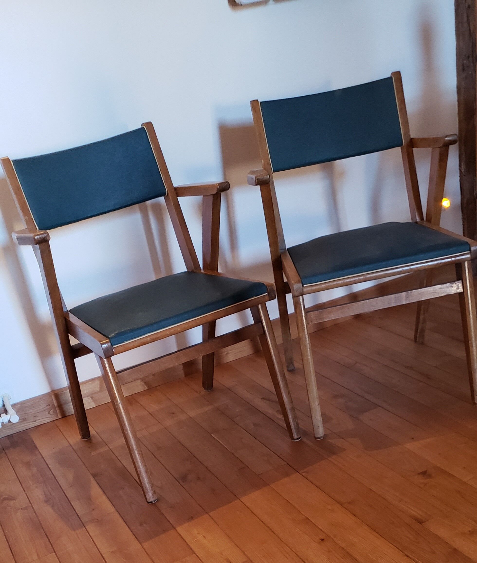 Pair of bridge armchairs