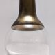 Vintage Glass Vase with Brass Part, Italy