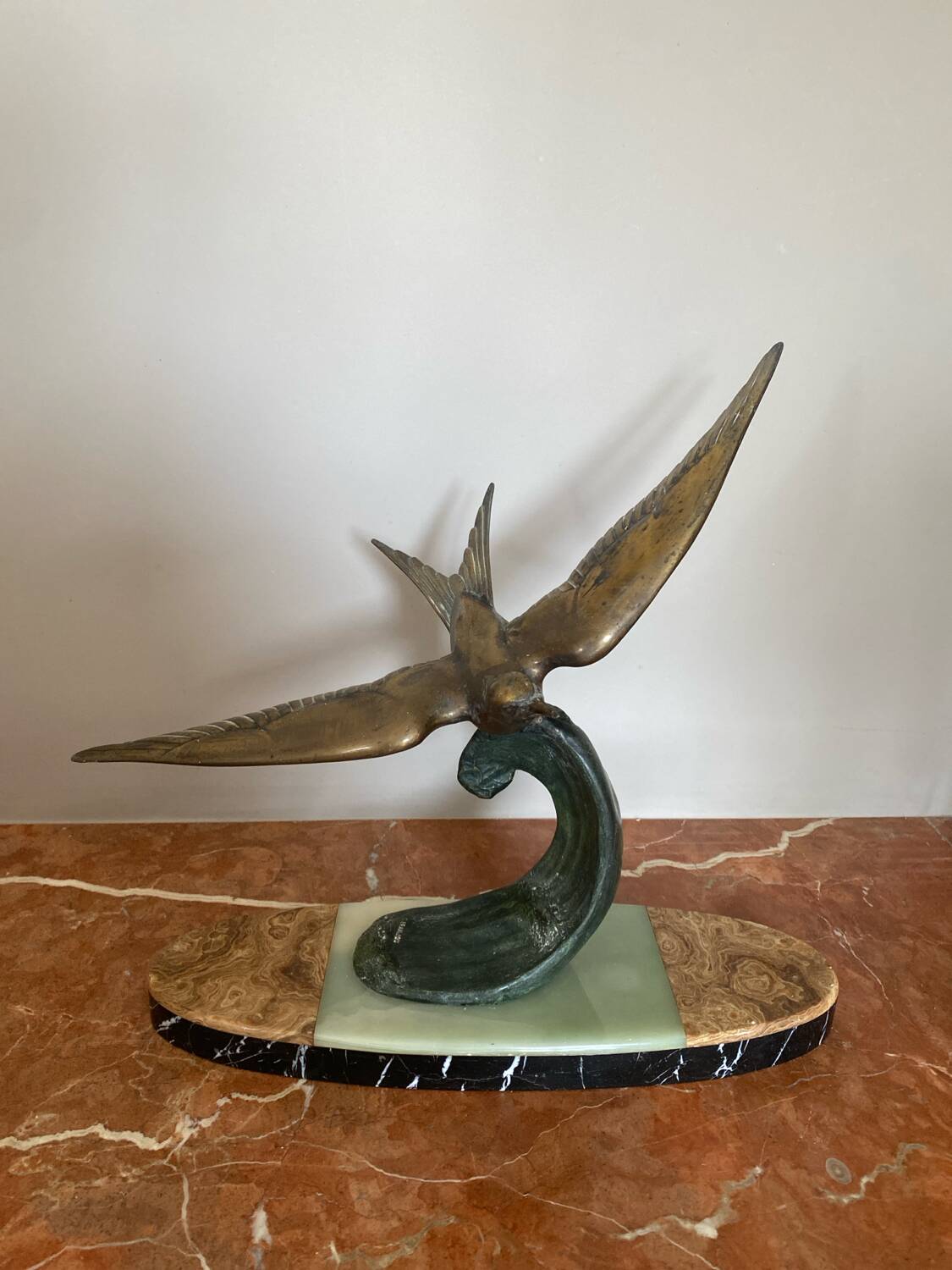 Sculpture "The Seagull" by G. Franjou, 20th century.