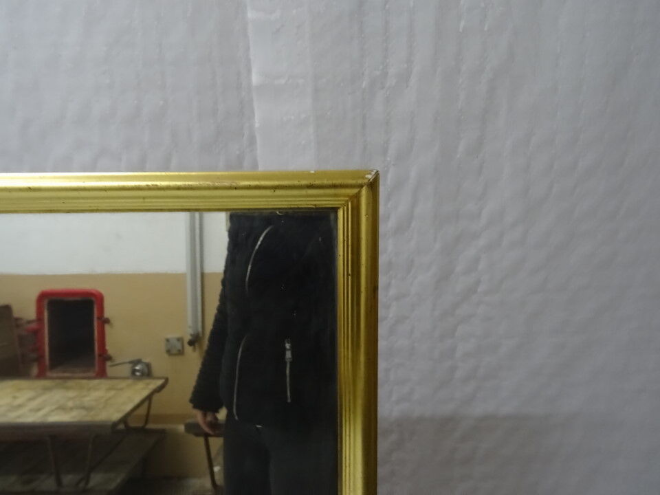 Miroir vintage années 50 bois doré 112 x 134 cm