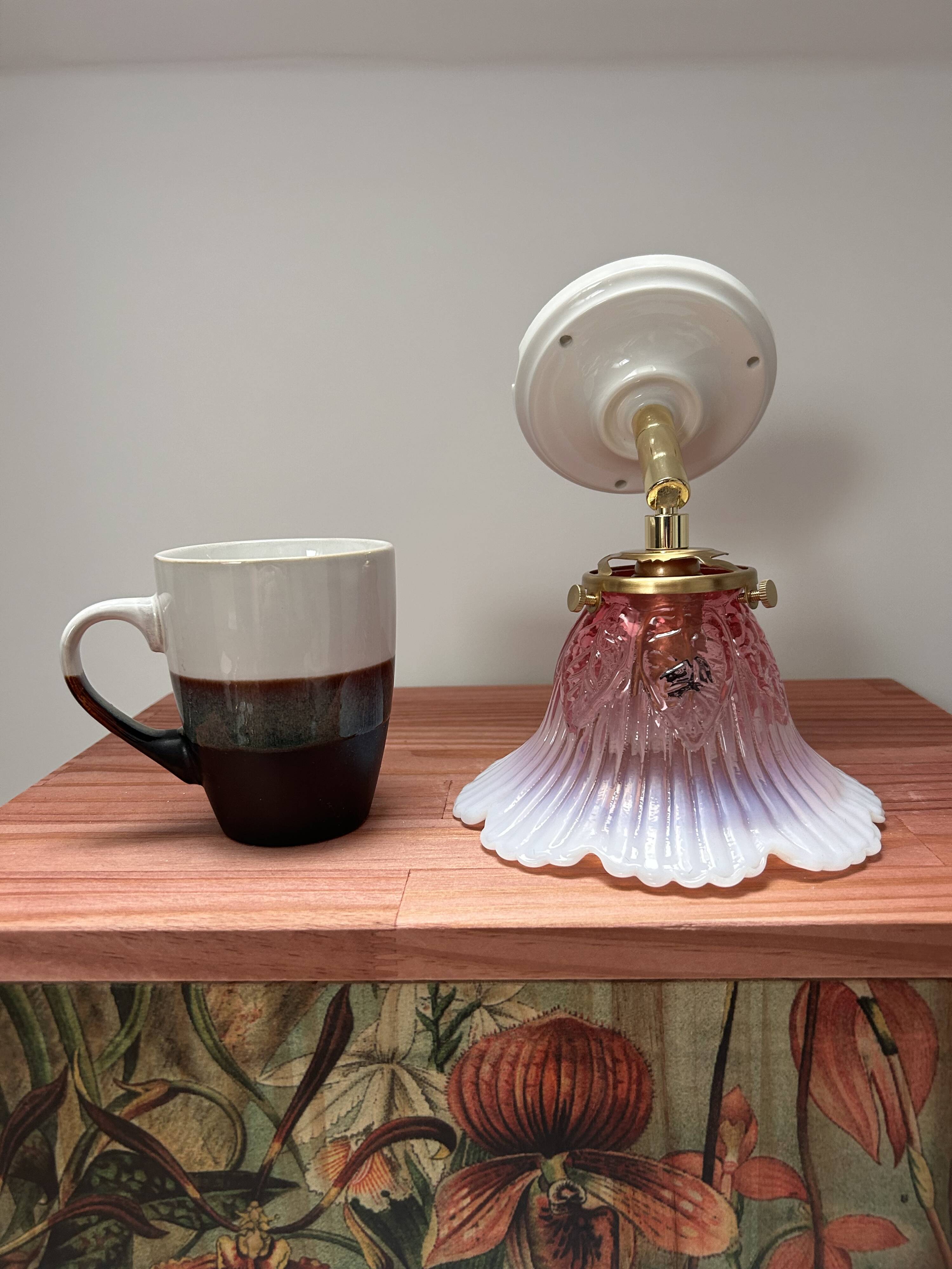 Pink Art Deco wall light