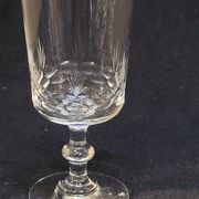 8 antique baccarat crystal wine glasses cut engraved 10742
