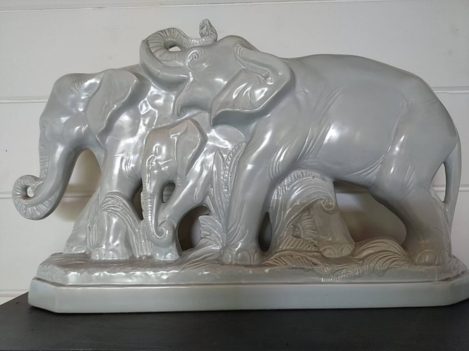 Ceramic elephant by Louis Fontinelle. Art Deco.