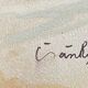 Watercolor painting "Gengenbach" in 1942 Germany signed Greinke (?)